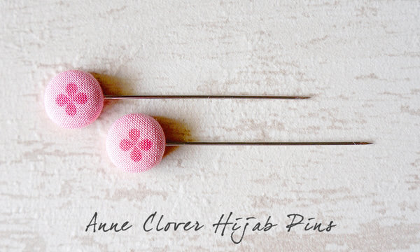 Anne Clover Handmade Fabric Button Hijab Pins