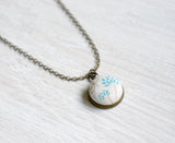 Jeanene Spring Handmade Fabric Button Necklace