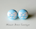 Minnie Bows Handmade Fabric Button Earrings