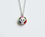 Kazumi Panda SM Handmade Fabric Button Necklace