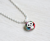 Kazumi Panda SM Handmade Fabric Button Necklace