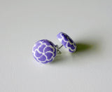 Maisy Posie Handmade Fabric Button Earrings