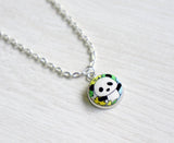 Haruki Panda SM Handmade Fabric Button Necklace