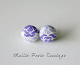Mallie Posie Handmade Fabric Button Earrings