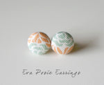 Eva Posie Handmade Fabric Button Earrings