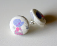 Jammie LuLu Handmade Fabric Button Earrings