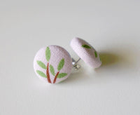 Larissas Lawn Handmade Fabric Button Earrings
