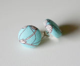 Heidi Tiffany Handmade Fabric Button Earrings