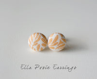 Ella Posie Handmade Fabric Button Earrings