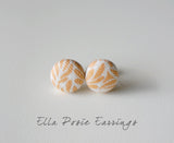 Ella Posie Handmade Fabric Button Earrings