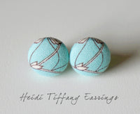 Heidi Tiffany Handmade Fabric Button Earrings