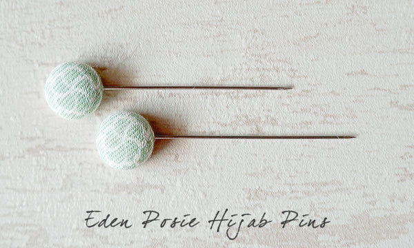 Eden Posie Handmade Fabric Button Hijab Pins