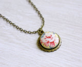 Karina Rose Handmade Fabric Button Necklace