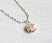 Annabelle Rose Handmade Fabric Button Necklace