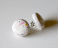Pico Coop Handmade Fabric Button Earrings
