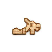 Dragon Playground Wooden Brooch Pin