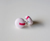 A Candy Bar Handmade Fabric Button Earrings
