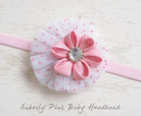 Amberly Pink Baby Headband