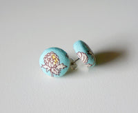 Lynette Tiffany Handmade Fabric Button Earrings