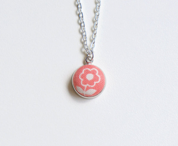 Emmaline Spring Handmade Fabric Button Necklace