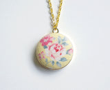 Bethany Rose Handmade Fabric Button Necklace