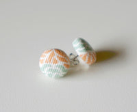 Eva Posie Handmade Fabric Button Earrings
