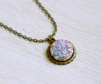 Julia Rose Handmade Fabric Button Necklace