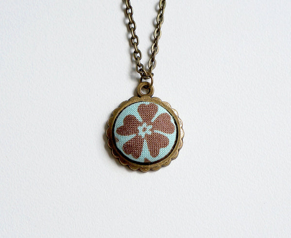 Lauryn Rose Handmade Fabric Button Necklace
