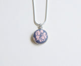 Ohanna Rose Handmade Fabric Button Necklace