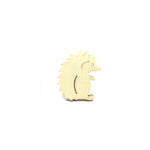 Cute Hedgehog Wooden Brooch Pin