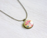 Annabeth Rose Handmade Fabric Button Necklace