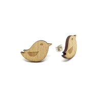 Sweet Little Bird Laser Cut Wood Earrings