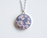 Ormanda Rose Handmade Fabric Button Necklace