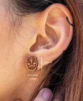 Lion Dance Laser Cut Wood Earrings